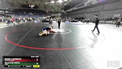 3A 132 lbs Cons. Round 4 - Braxton Smith, Mead vs Quinn Lawrence, Central Kitsap