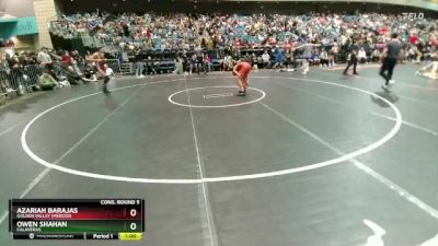 132 lbs Cons. Round 5 - Azariah Barajas, Golden Valley (Merced) vs Owen Shahan, Calaveras