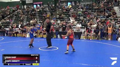 93 lbs Quarterfinal - Logan Raef, IN vs Joseph Birkett, IA