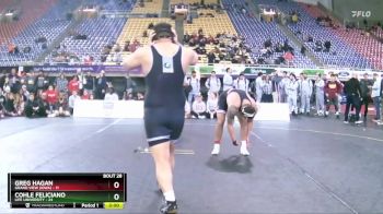285 lbs Placement Matches (16 Team) - Greg Hagan, Grand View (Iowa) vs Cohle Feliciano, Life University
