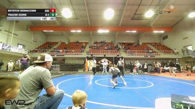 61 lbs Consi Of 4 - Bryston Brimacomb, Checotah Matcats vs Tracen Goins, G3 Grappling