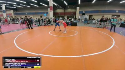 175 lbs Cons. Round 2 - Ryker Dill, Cedar Park High School Wrestling vs Diego Villegas-Boyd, Cypress Wrestling Club