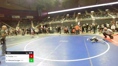 46 lbs Round Of 16 - Greyson Potter, Green River Grapplers vs Blake Wasserburger, Cwc