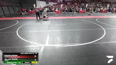 95 lbs Cons. Round 4 - Mason Pieper, Mayville Wrestling Club vs Killian Pagor, Tomah