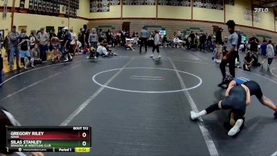 92 lbs Quarterfinal - Gregory Riley, NDWA vs Silas Stanley, Dragons Jr Wrestling Club