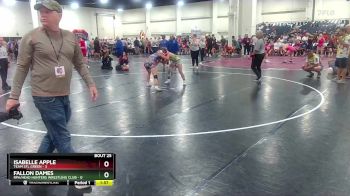 105 lbs Placement (16 Team) - Fallon Dames, RPA/Head Hunters Wrestling Club vs Isabelle Apple, Team STL Green
