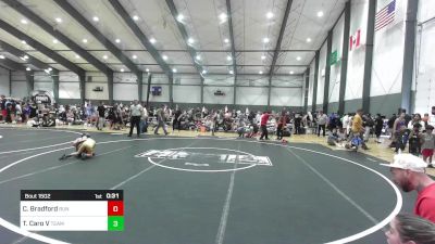 46 lbs Quarterfinal - Cooper Bradford, Run To Danger vs Thomas Caro V, Team Aggression