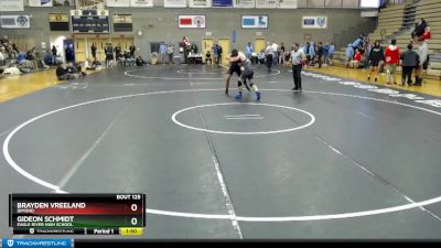 160 lbs Cons. Round 3 - Gideon Schmidt, Eagle River High School vs Brayden Vreeland, Dimond