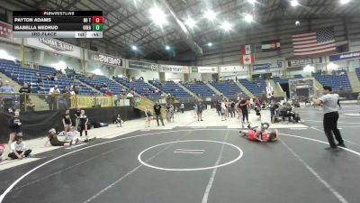 145 lbs 3rd Place - Payton Adams, No Team vs Isabella Medrud, Great Falls Bison