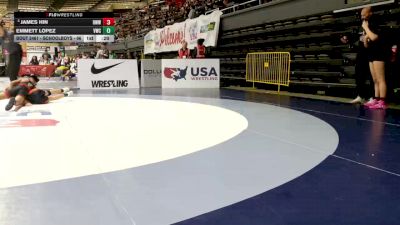 Schoolboys - 96 lbs Cons. Semis - Emmett Lopez, Vacaville Wrestling Club vs James Hin, Red Wave Wrestling