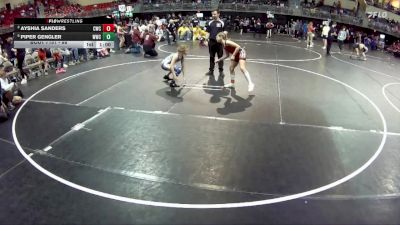 89 lbs Cons. Round 2 - Ayshia Sanders, Crete Wrestling Club vs Piper Gengler, Wrestling With Character