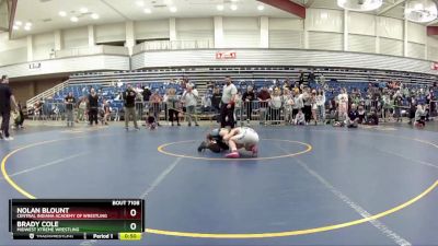93 lbs Round 2 - Nolan Blount, Central Indiana Academy Of Wrestling vs Brady Cole, Midwest Xtreme Wrestling