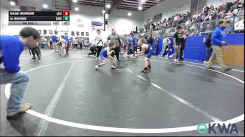 61 lbs Rr Rnd 3 - Gage Newman, Little Axe Takedown Club vs Aj Brown, Choctaw Ironman