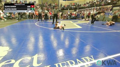 40 lbs Rr Rnd 1 - Olivia Hawes, Cowboy Wrestling Club vs Alayna Marin, Woodward Youth Wrestling