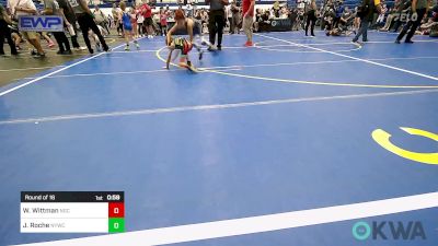 52 lbs Round Of 16 - Wyatt Wittman, Norman Grappling Club vs Joshua Roche, Newcastle Youth Wrestling