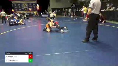 90 lbs Round Of 32 - Greyson Briggs, Twin Valley vs Caleb Cheddar, Southern Columbia