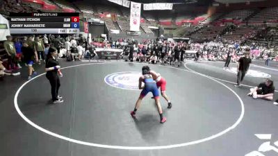 138 lbs Nathan Itchon, LAWA - Los Angles Wrestling Association vs Johny Navarrete, NAWA - North Area Wrestling Association