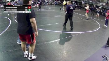 132 lbs Champ. Round 2 - Bowen Backer, Sutherland Youth Wrestling Club vs Tommy Geldes, MWC Wrestling Academy