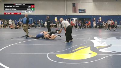 285 lbs Quarterfinal - Brayden Soleau, Johnson & Wales vs Lincoln Bibla, Coast Guard