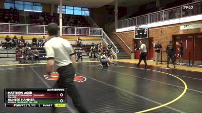 197 lbs Quarterfinal - Matthew Ager, Southwestern Oregon Community College vs Hunter Hammer, Umpqua Community College