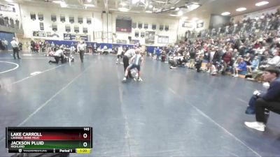 145 lbs Quarterfinal - Lake Carroll, Lakeside (Nine Mile) vs Jackson Pluid, Highland