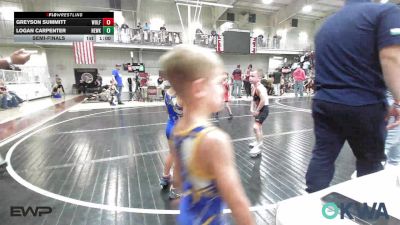 46 lbs Semifinal - Greyson Summitt, Wolfpak Wrestling vs Logan Carpenter, Newkirk Takedown Club