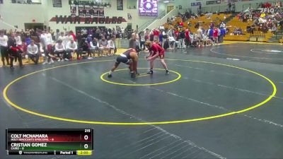 215 lbs Quarters & 1st Wb (16 Team) - Colt McNamara, Holy Innocents Episcopal vs Cristian Gomez, Cairo