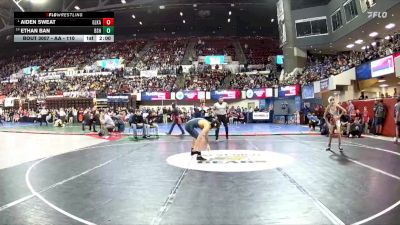 AA - 110 lbs Champ. Round 1 - Aiden Sweat, Glacier (Kalispell) vs Ethan Ban, Billings Senior High School