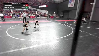 57 lbs Champ. Round 2 - Will Holst, Prescott vs Kaleb Fisher, Brown Deer Jr Falcons Wrestling Club