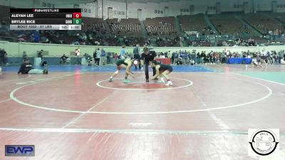 87 lbs Consi Of 4 - Aleyah Lee, Union Girls JH vs Brylee Rice, Sand Springs Jr High