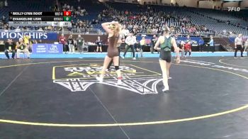 Girls-100 lbs Cons. Round 3 - Molly-Lynn Root, Holt (Girls) vs Evangeline Lisik, Saginaw Heritage (Girls)