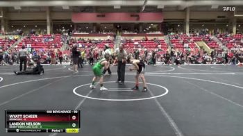 90 lbs Cons. Round 2 - Wyatt Scheer, Brawlers vs Landon Nelson, Derby Wrestling Club