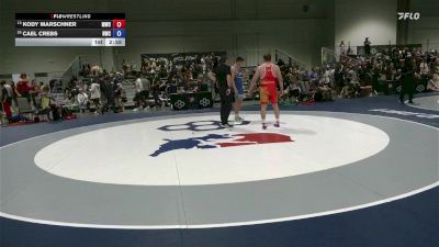 92 lbs Champ. Round 1 - Kody Marschner, Mustang Wrestling Club vs Cael Crebs, Navy Wrestling Club