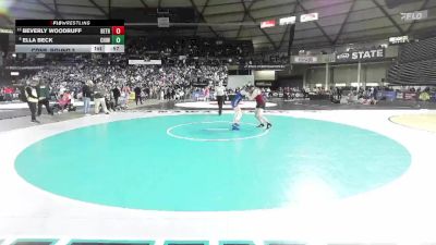 Girls 4A 130 lbs Cons. Round 3 - Beverly Woodruff, Bethel (Girls) vs Ella Beck, Chiawana (Girls)