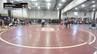 132 lbs Round Of 16 - Ryan Callahan, Tewksbury vs Bryan Hall, John J. Duggan