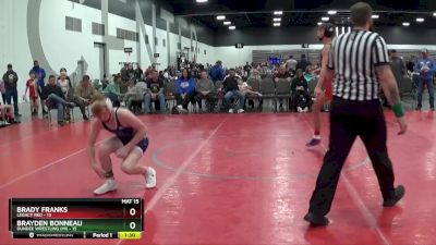 129 lbs Round 2 (8 Team) - Brayden Bonneau, Dundee Wrestling (MI) vs Brady Franks, Legacy Red