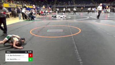 45 lbs Round Of 32 - Oliver Bartholomew, Saucon Valley vs Macklen Ratcliffe, Upper Dauphin