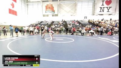 99 lbs Cons. Round 3 - Jax Aina, Spencerport Jr Rangers Wrestling Club vs Layne Foster, Club Not Listed