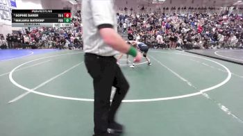 Girls 110 lbs Semifinal - Malaika Batdorf, Pioneer Girls vs Sophie Darer, Terra Nova&nbsp;Girls