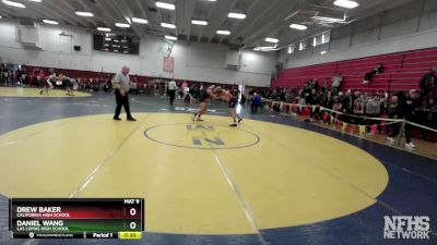 192 lbs Cons. Round 3 - Drew Baker, California High School vs Daniel Wang, Las Lomas High School