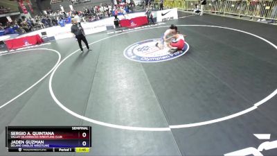 187 lbs Semifinal - Sergio A. Quintana, Valley Silverbacks Wrestling Club vs Jaden Guzman, Delano Diablos Wrestling