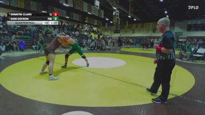 190 lbs Quarterfinal - Dom Dotson, Poway vs Demetri Clark, Temecula Valley