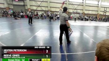 58 lbs Cons. Round 1 - Jexten Peterson, JWC vs Reeve Gines, Fremont Wrestling Club