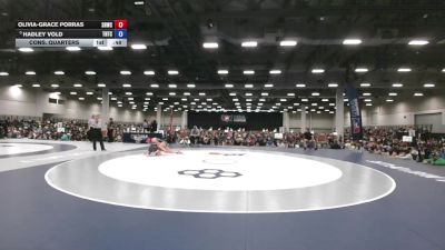 110 lbs Cons. Quarters - Olivia-Grace Porras, Savage House Wrestling Club vs Hadley Vold, Team Nazar Training Center