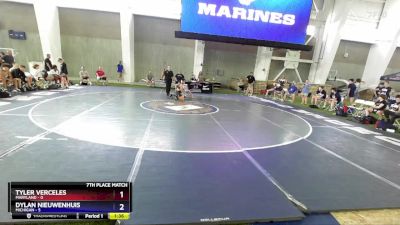 94 lbs Placement Matches (8 Team) - Tyler Verceles, Maryland vs Dylan Nieuwenhuis, Michigan