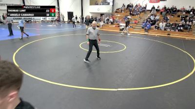 285 lbs Champ. Round 1 - Angelo Camargo, Baldwin Wallace vs Thomas Lunt, John Carroll
