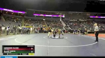 145 lbs Semifinal - Anfernee Oliver, Ben Davis vs Blaze Garcia, Brownsburg