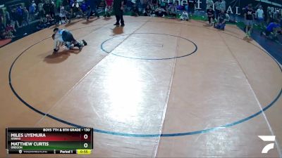 130 lbs 1st Place Match - Matthew Curtis, Oregon vs Miles Uyemura, Hawaii