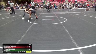 100 lbs Round 2 (6 Team) - Lincoln Valdez, Midwest Elite vs Fynn Reinerio, $nowmen