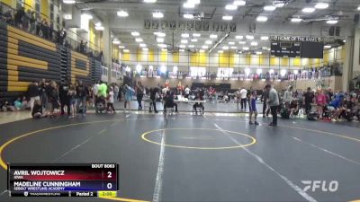 65 lbs Round 2 - Avril Wojtowicz, Iowa vs Madeline Cunningham, Sebolt Wrestling Academy